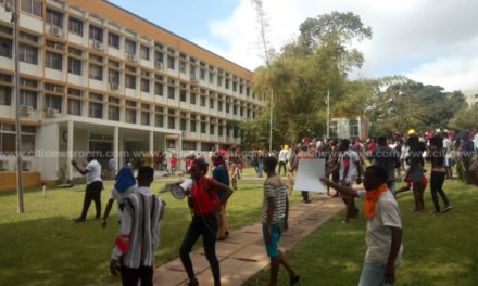 KNUST: TEWU members hit streets over council dissolution, VC removal